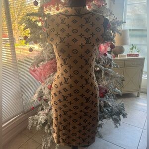 Designer Monogram Tan Dress (not Authdntic)